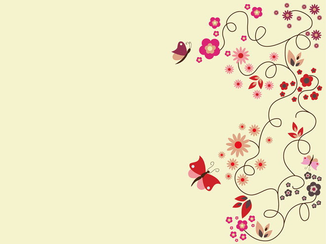 淡雅插画背景的艺术设计幻灯片背景图片