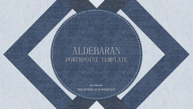 灰色牛仔布料背景商务幻灯片模板