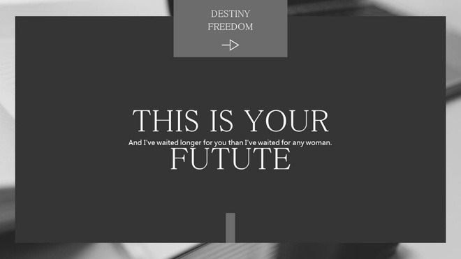 灰色雅致图片排版风格欧美PPT模板