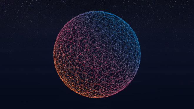 八张点线链接的科技PPT背景图片免费下载