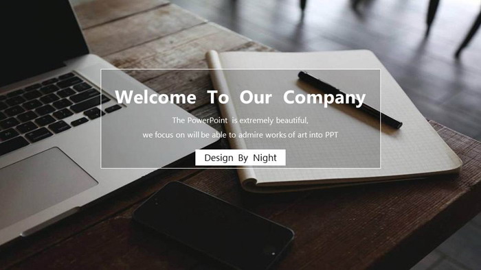 欧美办公桌面背景PPT模板