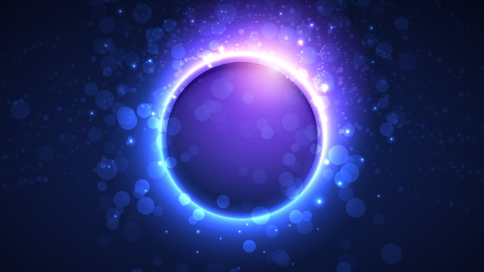 唯美光斑星球PPT背景图片