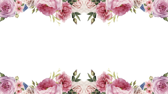 牡丹花卉PPT边框背景图片