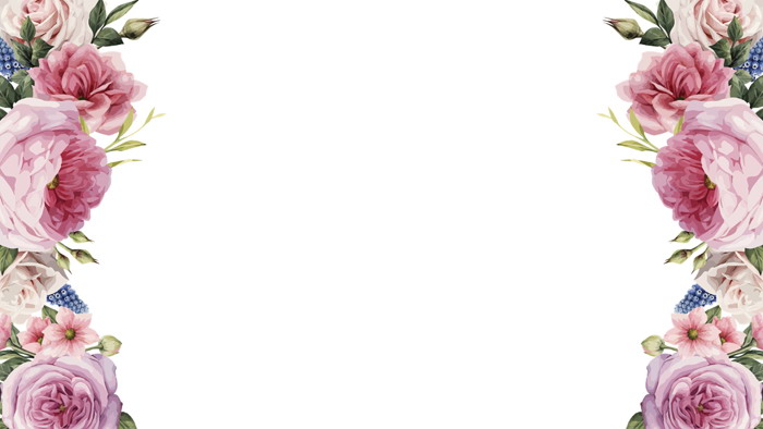 水彩牡丹PPT背景图片