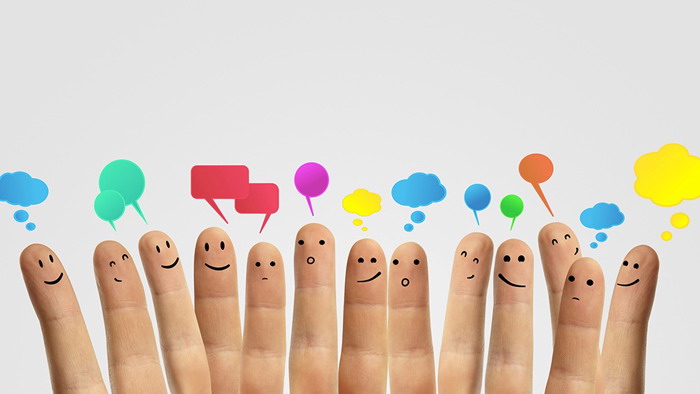 可爱的指头表情PPT背景图片