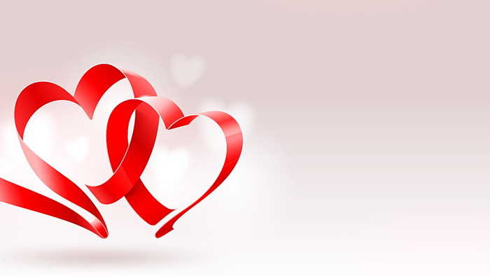 爱心形状幻灯片背景图片