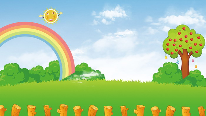 四张卡通PPT边框背景图片